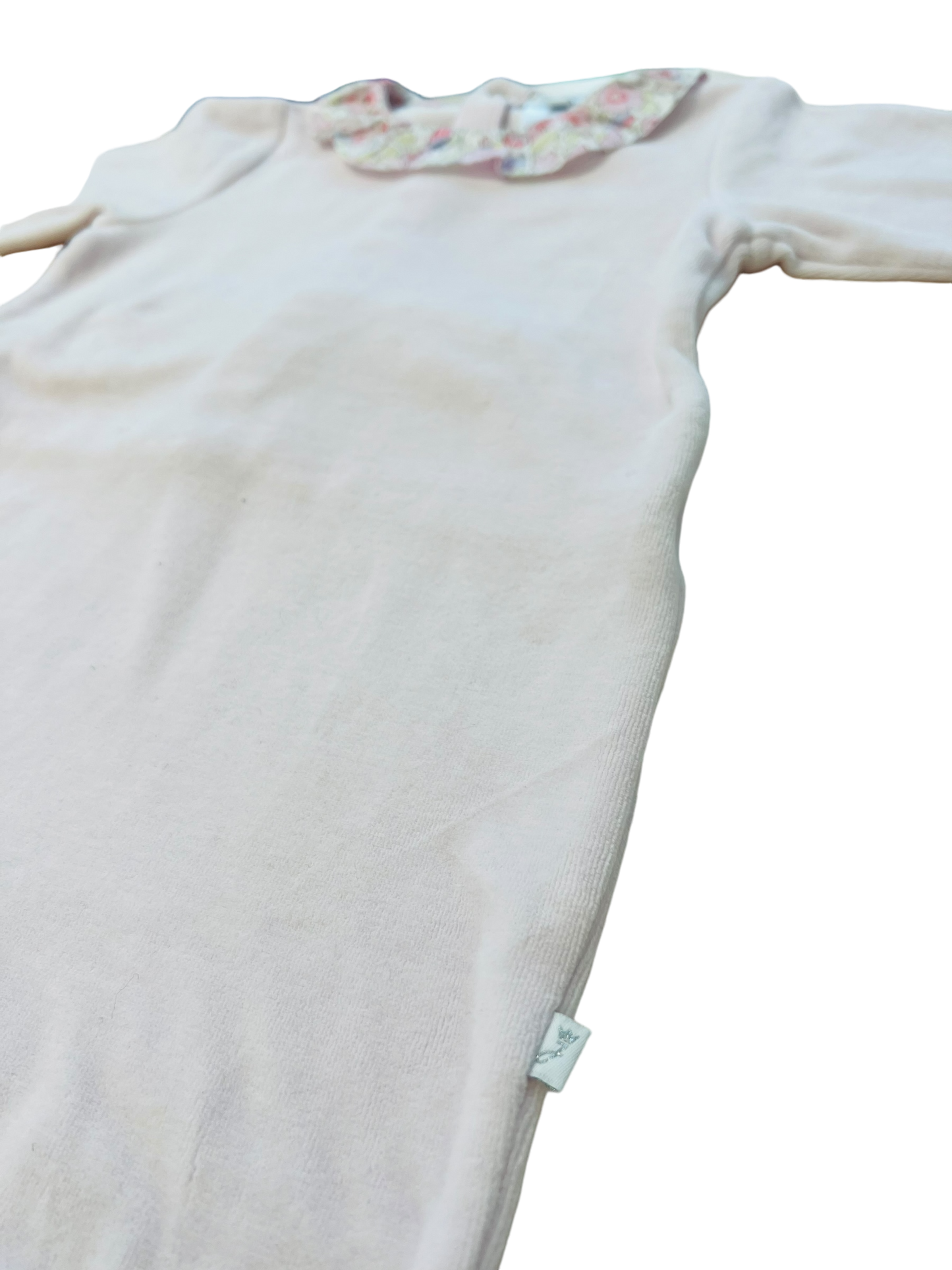 Tutina ciniglia Jacadi con colletto a fiori - 18 mesi