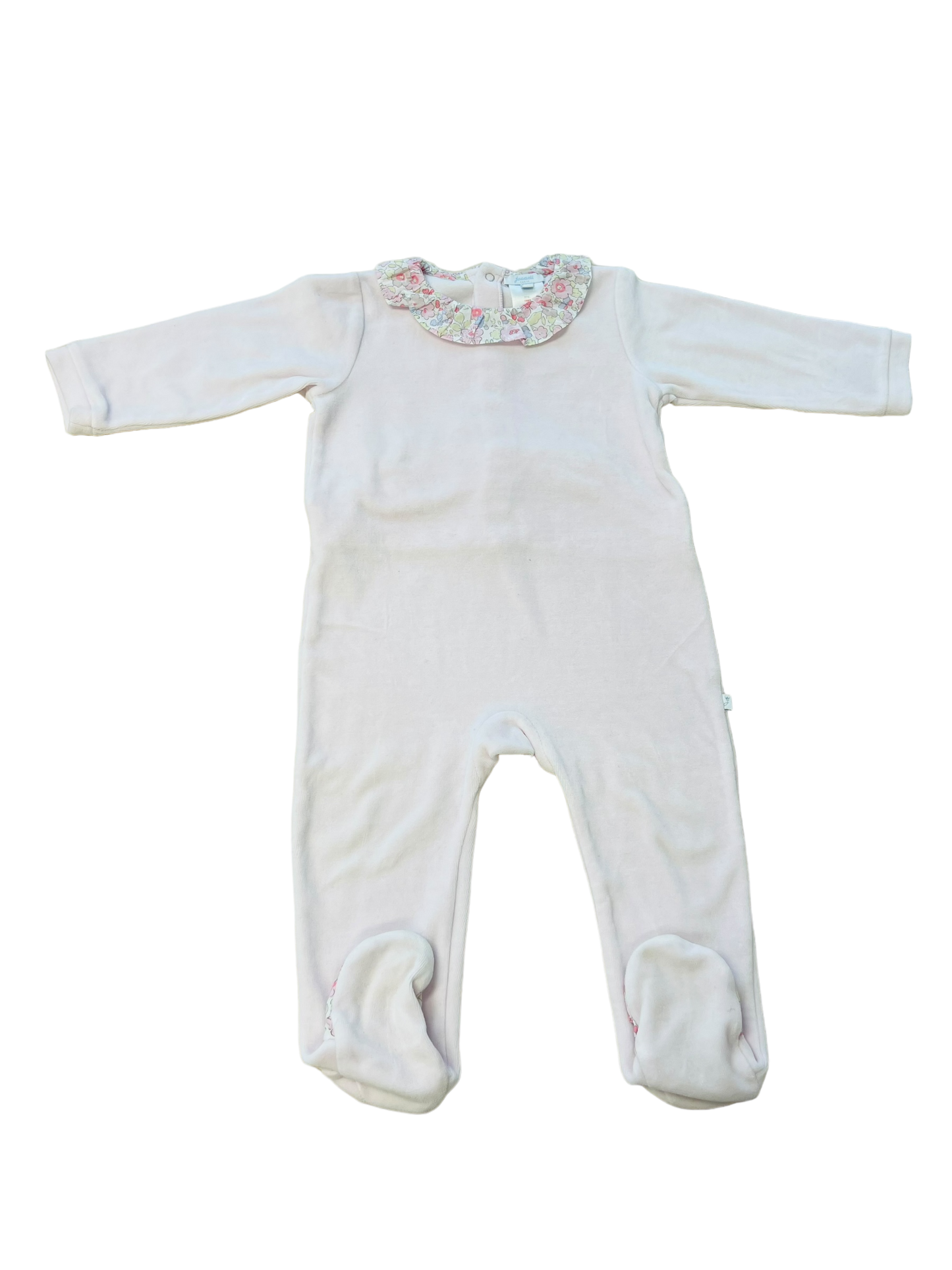 Tutina ciniglia Jacadi con colletto a fiori - 18 mesi