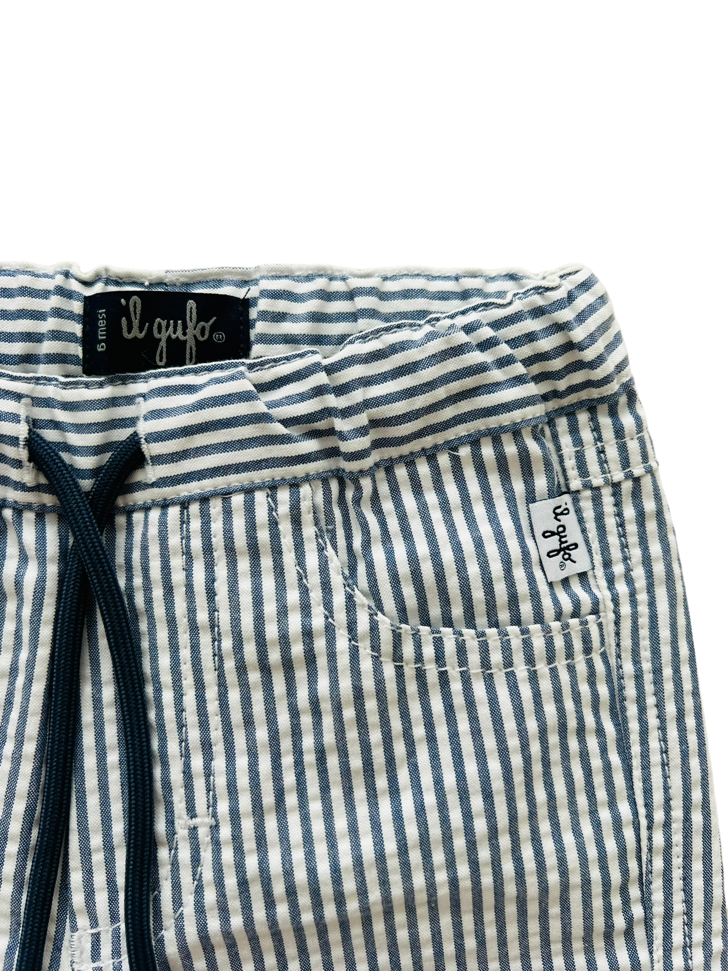 Pantaloni leggeri millerighe Il Gufo - 6 mesi