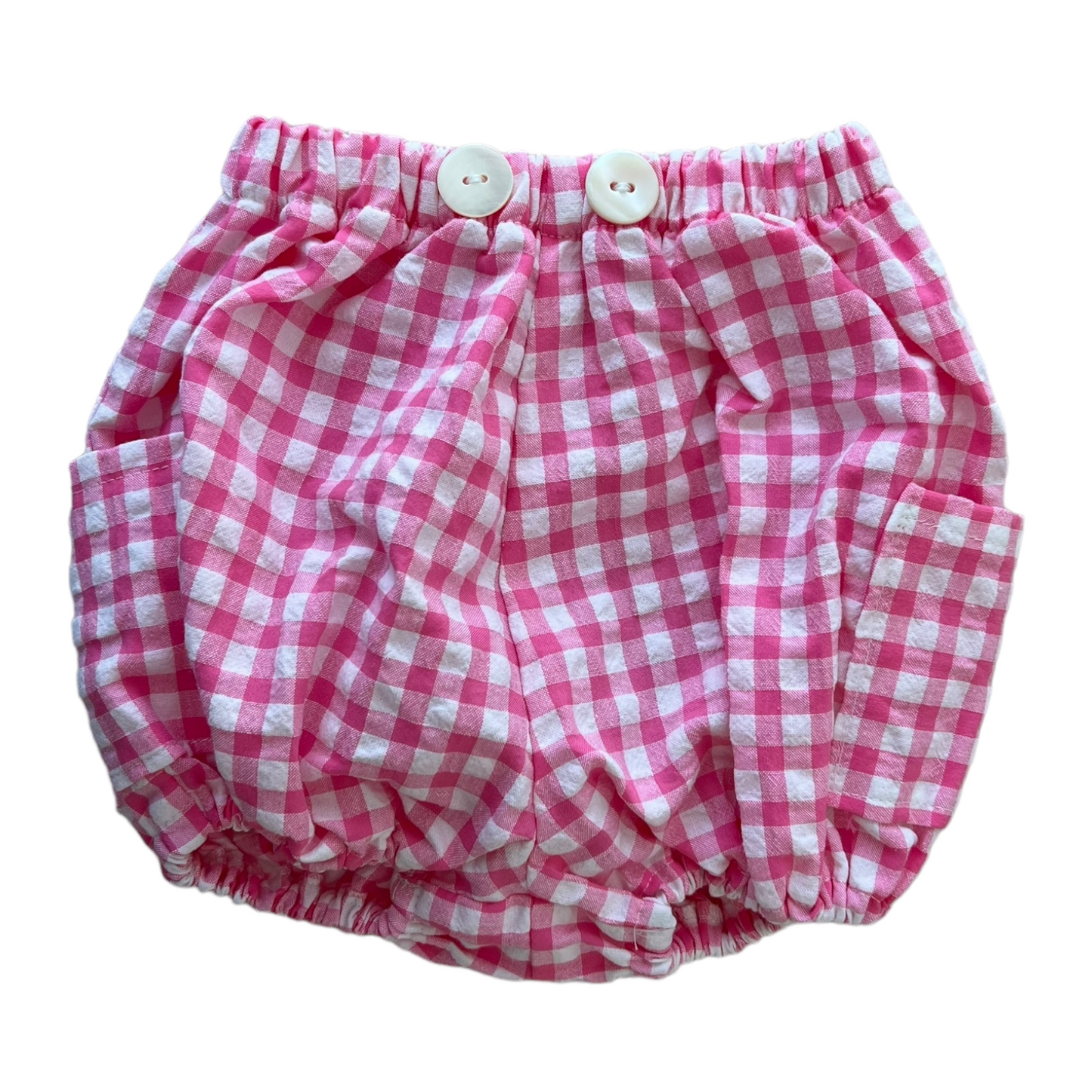 Bloomers copripannolino vichy rosa e bianco Bebi - 3/6 mesi