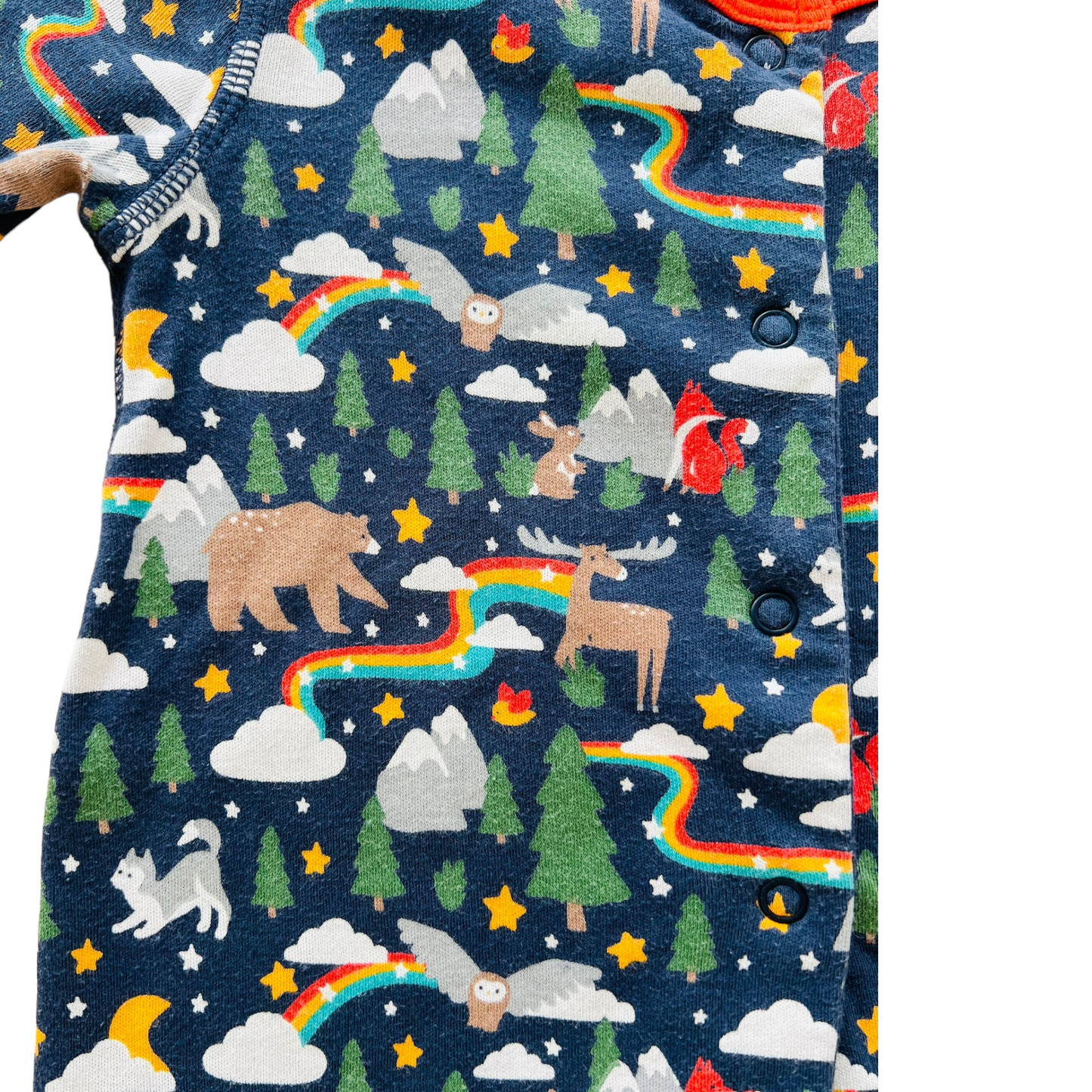 Tutina cotone organico Frugi animali del bosco - 6/12 mesi