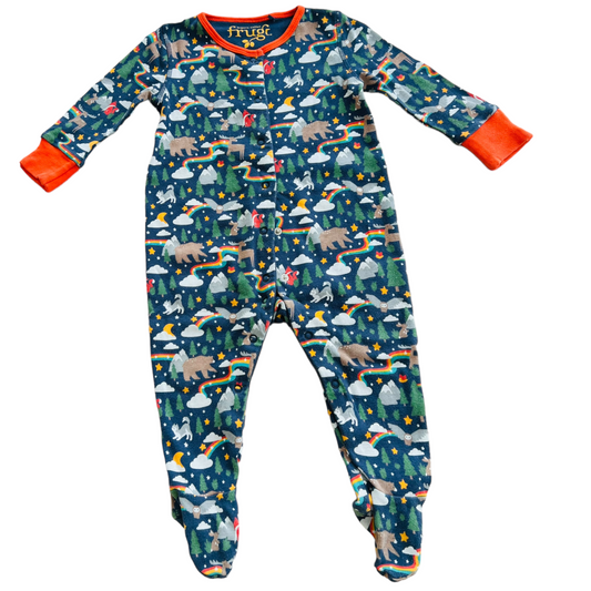 Tutina cotone organico Frugi animali del bosco - 6/12 mesi