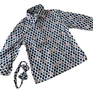 Camicia e papillon stampa mele Colorichiari - 2 anni