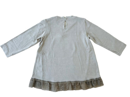 Monnalisa bunny long sleeve shirt - 6/9 months