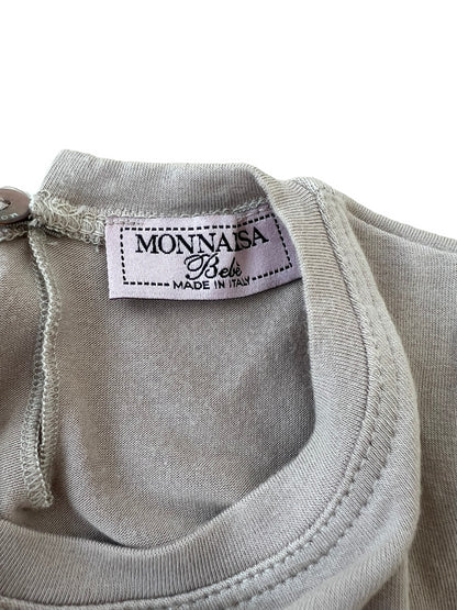 Monnalisa bunny long sleeve shirt - 6/9 months