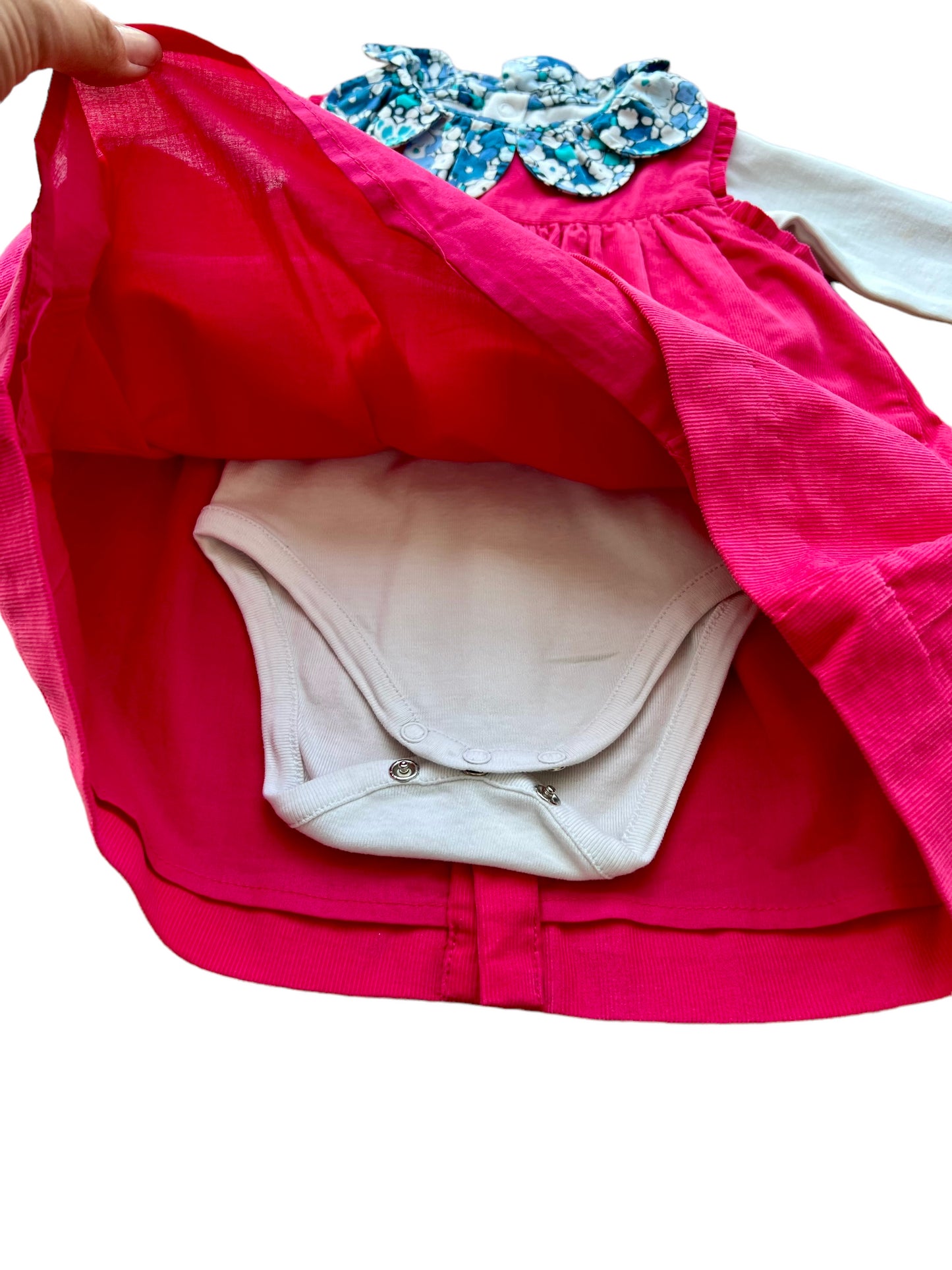 Completo abito velluto e body Jacadi - 12 mesi
