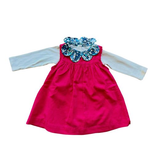 Jacadi velvet dress and bodysuit set - 12 months
