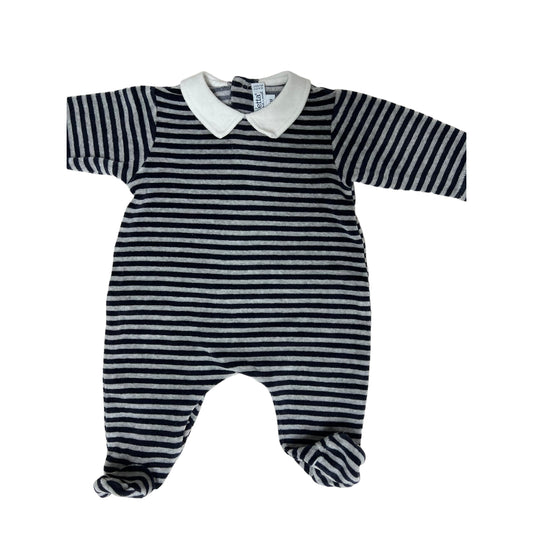 Aletta striped chenille onesie - 1 month