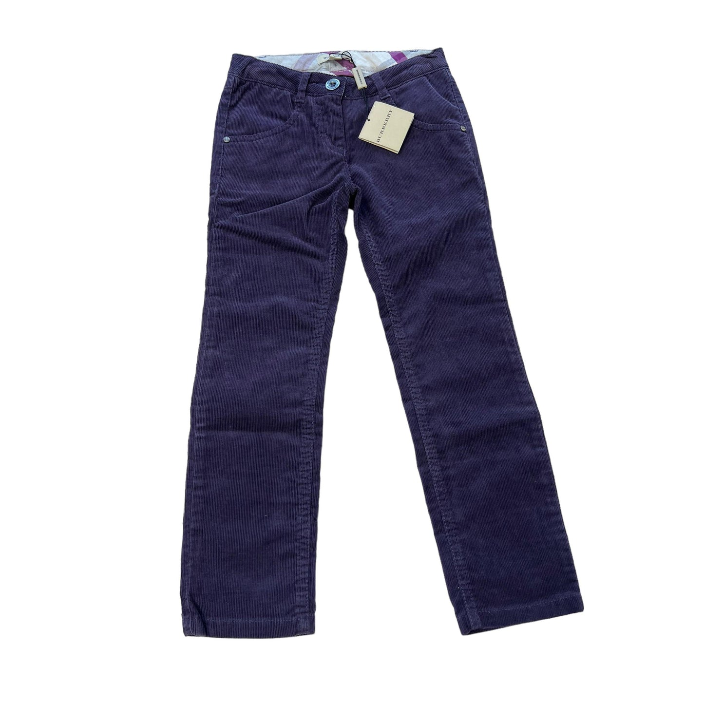 Pantaloni velluto viola Burberry NUOVI - 6 anni